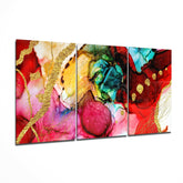 Red Harmony Glass Art.